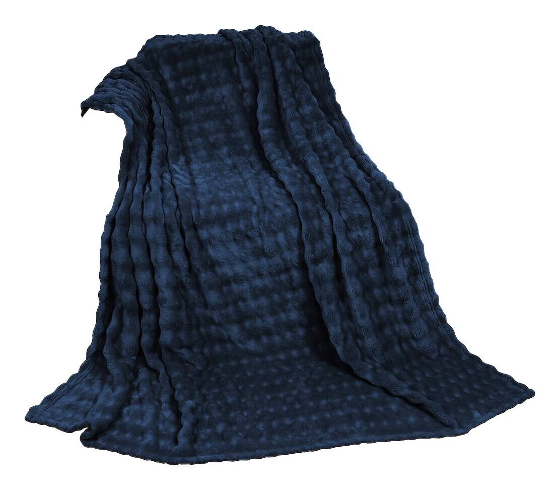 Wohndecke dunkelblau Polyester B/L: ca. 150x200 cm