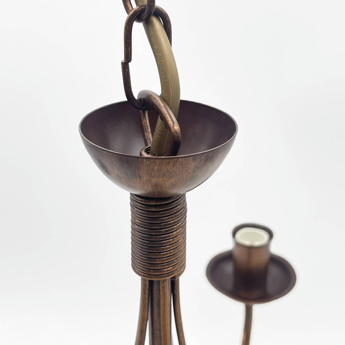 Lamkur Pendelleuchte braun Stahl B/H/L: ca. 53x71x53 cm E14 5 Brennstellen