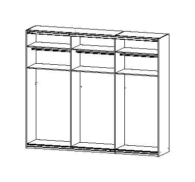 Schwebetürenschrank Quadra Seidengrau B/H/T: ca. 270x229x62 cm