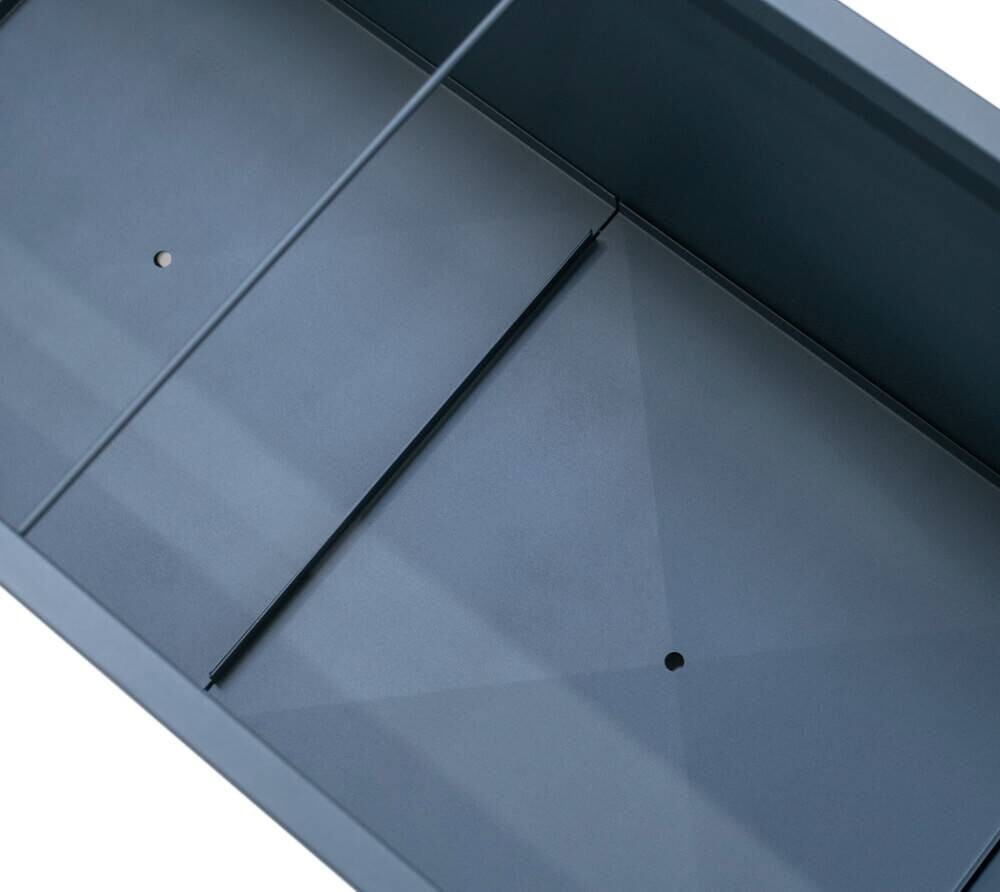 Herstera Garden Pflanzkasten anthrazit Stahl B/H/T: ca. 50x50x100 cm