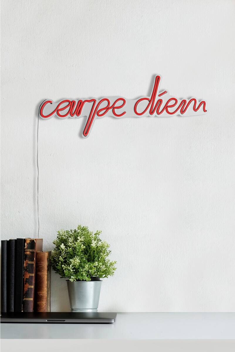 Opviq LED-Wandleuchte rot PVC B/H/T/L: ca. 53x20x2x53 cm