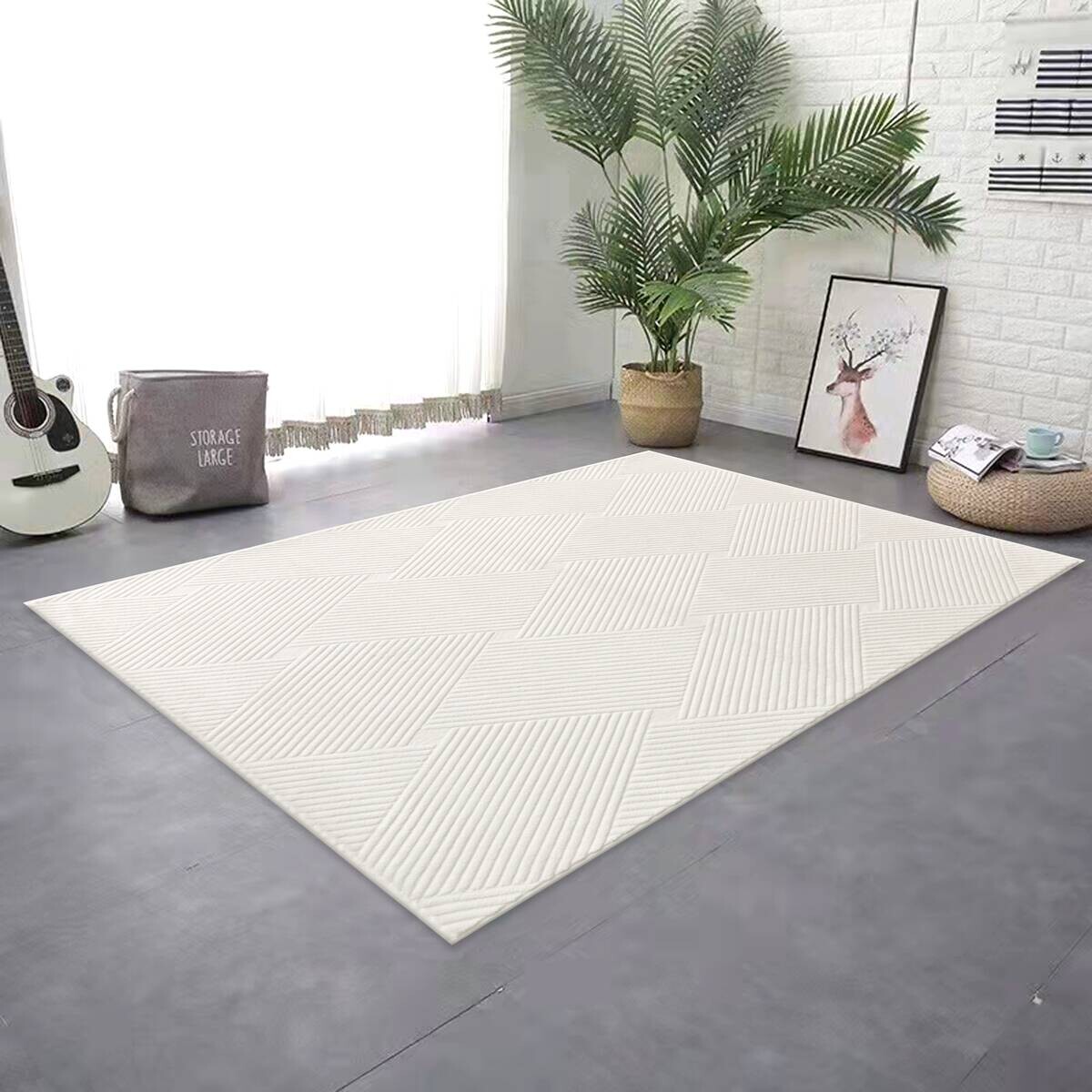 Fellimitat Monaco beige B/L: ca. 80x150 cm