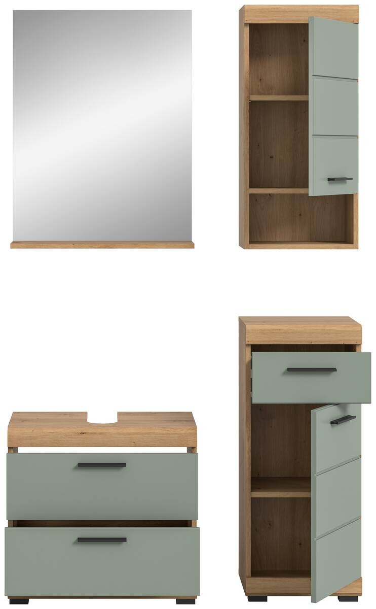 Badezimmer-Set Scout Eiche Artisan Nachbildung salbei Nachbildung B/H/T: ca. 112x191x37 cm