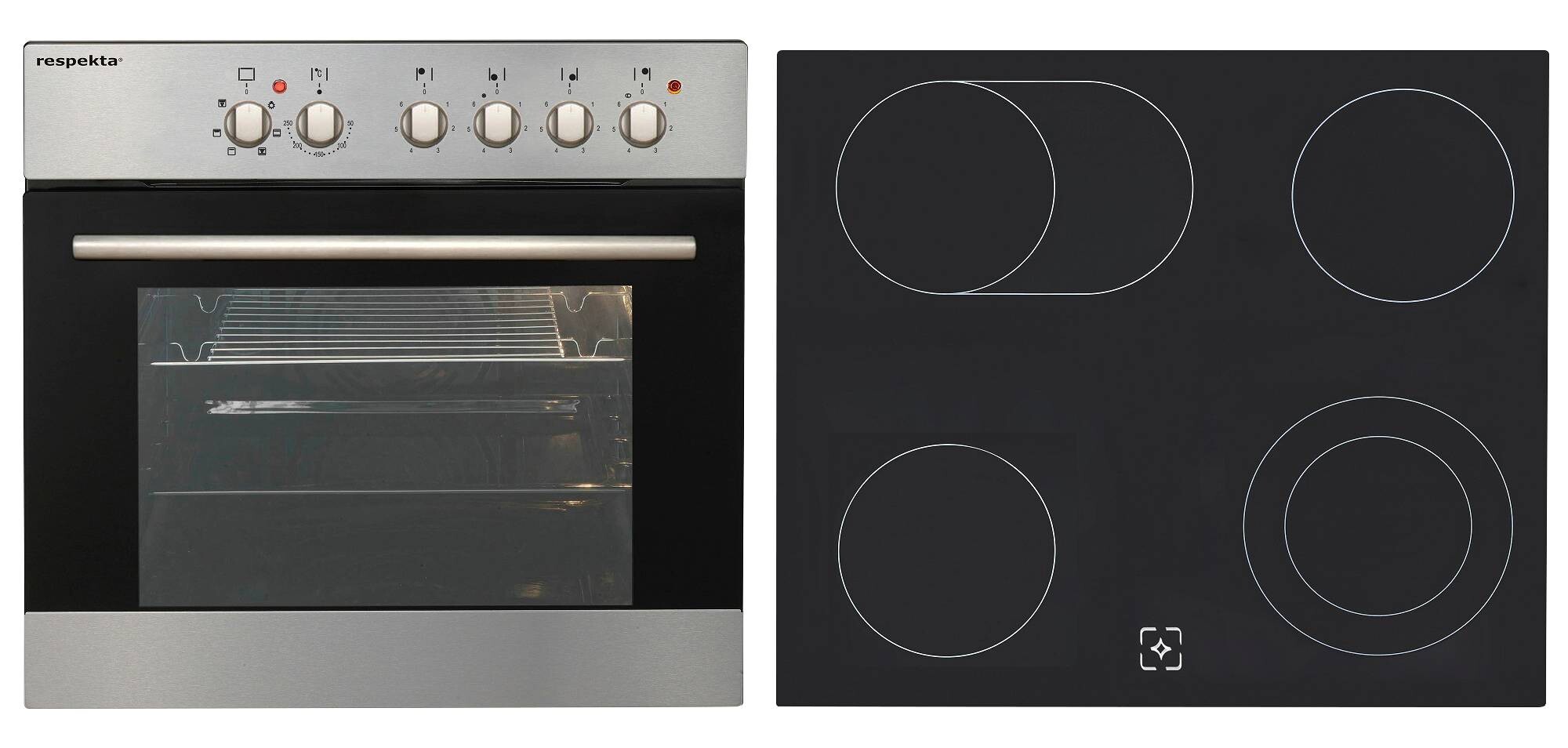 Respekta Küchenblock Amanda weiß Hochglanz B/H/T: ca. 240x200x60 cm