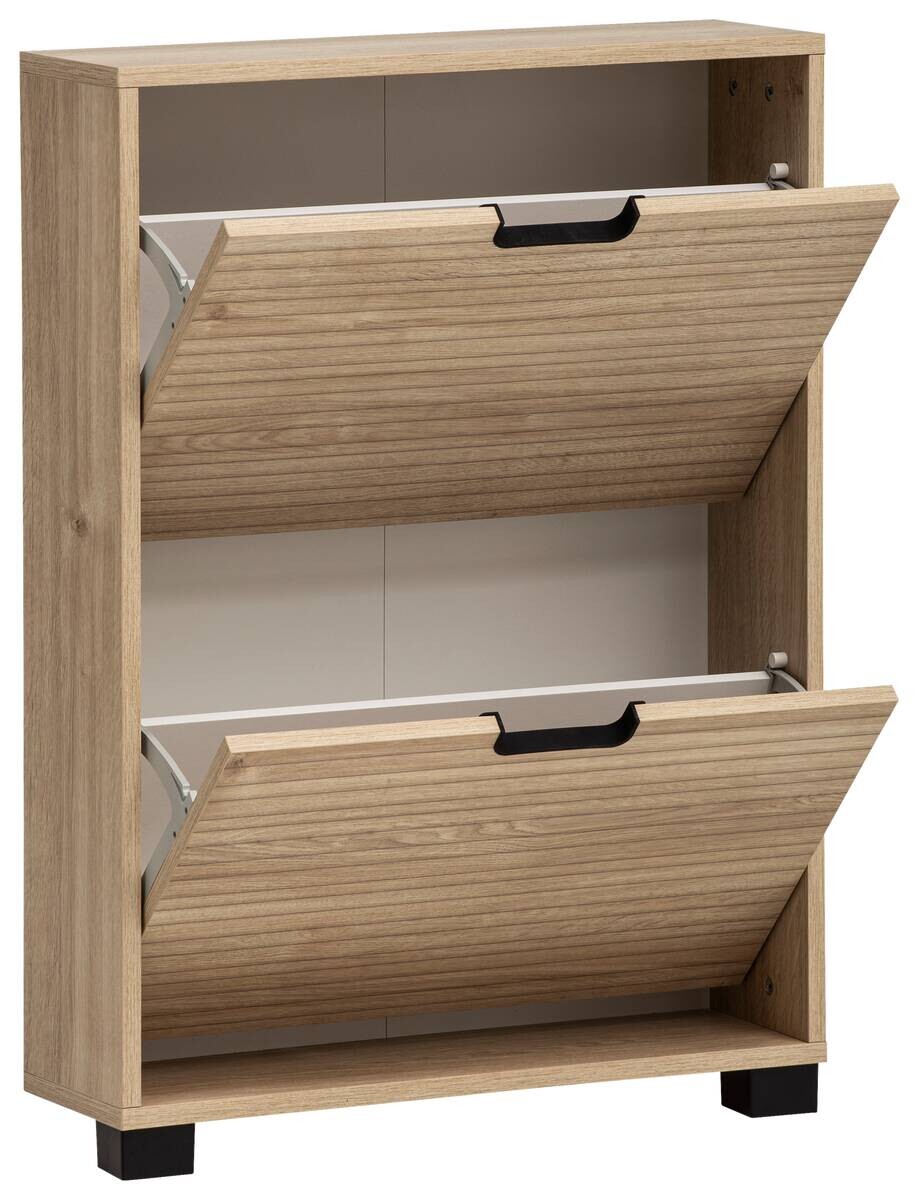Schuhkipper Emmik Eiche Eiche weiß Nachbildung B/H/T: ca. 59,8x85,2x19,55 cm