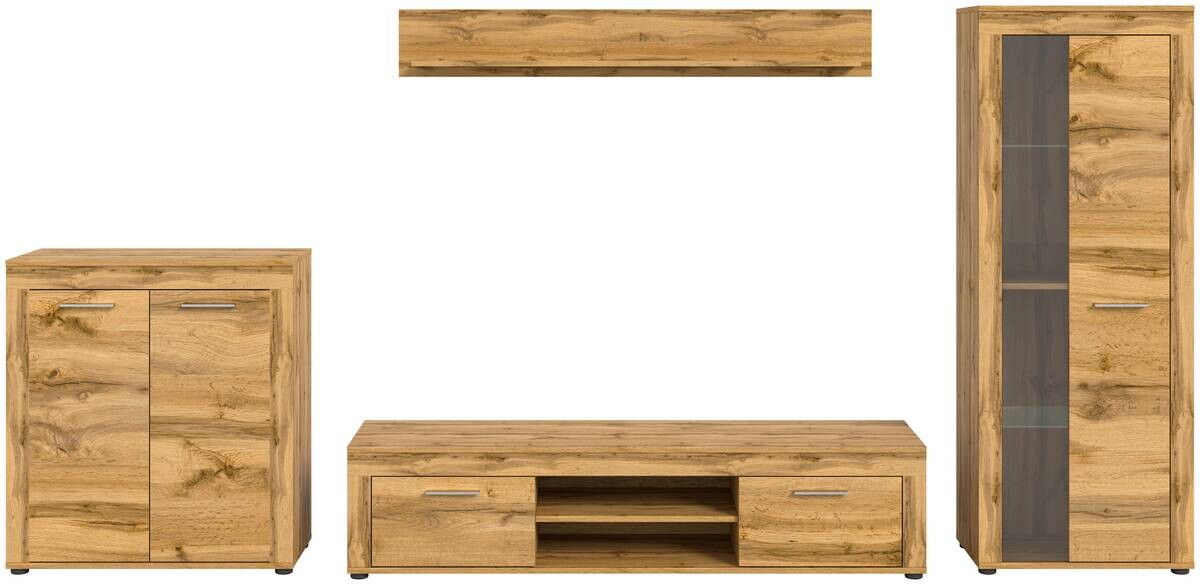 Wohnwand Jam Eiche Wotan Nachbildung B/H/T: ca. 330x159x35 cm