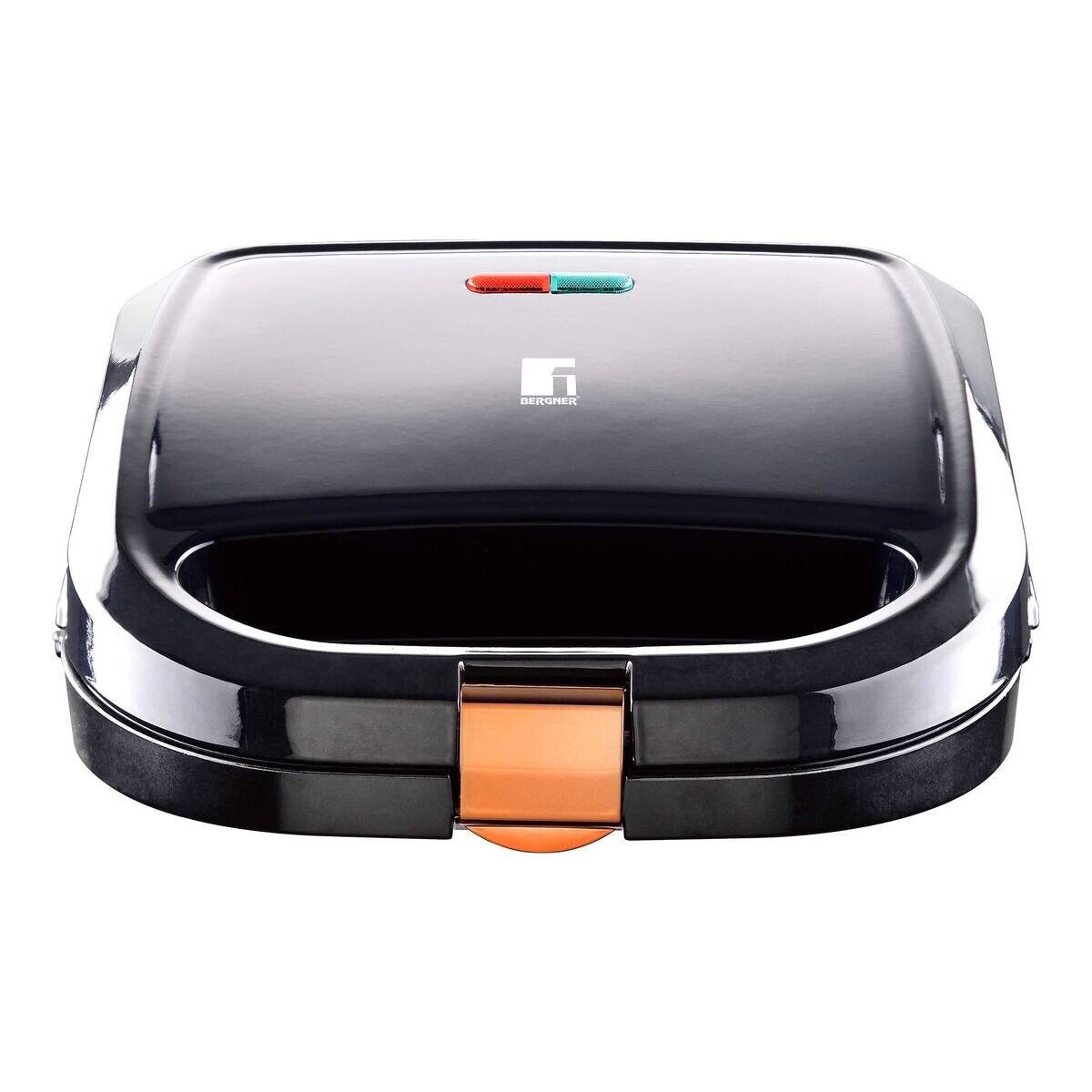 BERGNER Sandwichtoaster BG-53005-CP schwarz Kupfer Aluminium Kunststoff B/H/L: ca. 22x9x22 cm