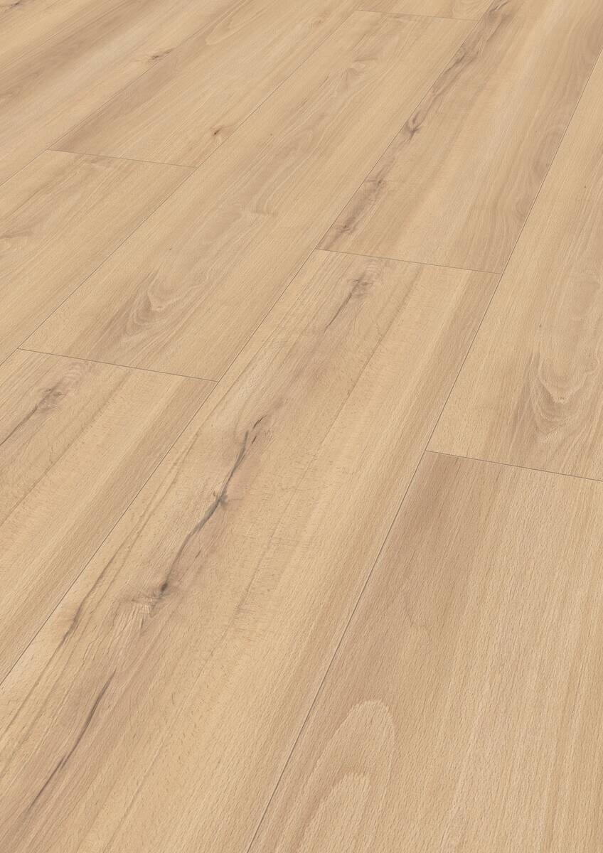 Laminatboden Buche natur ca. 2,694 m² im Paket B/L: ca. 24,4x138 cm pro Paket