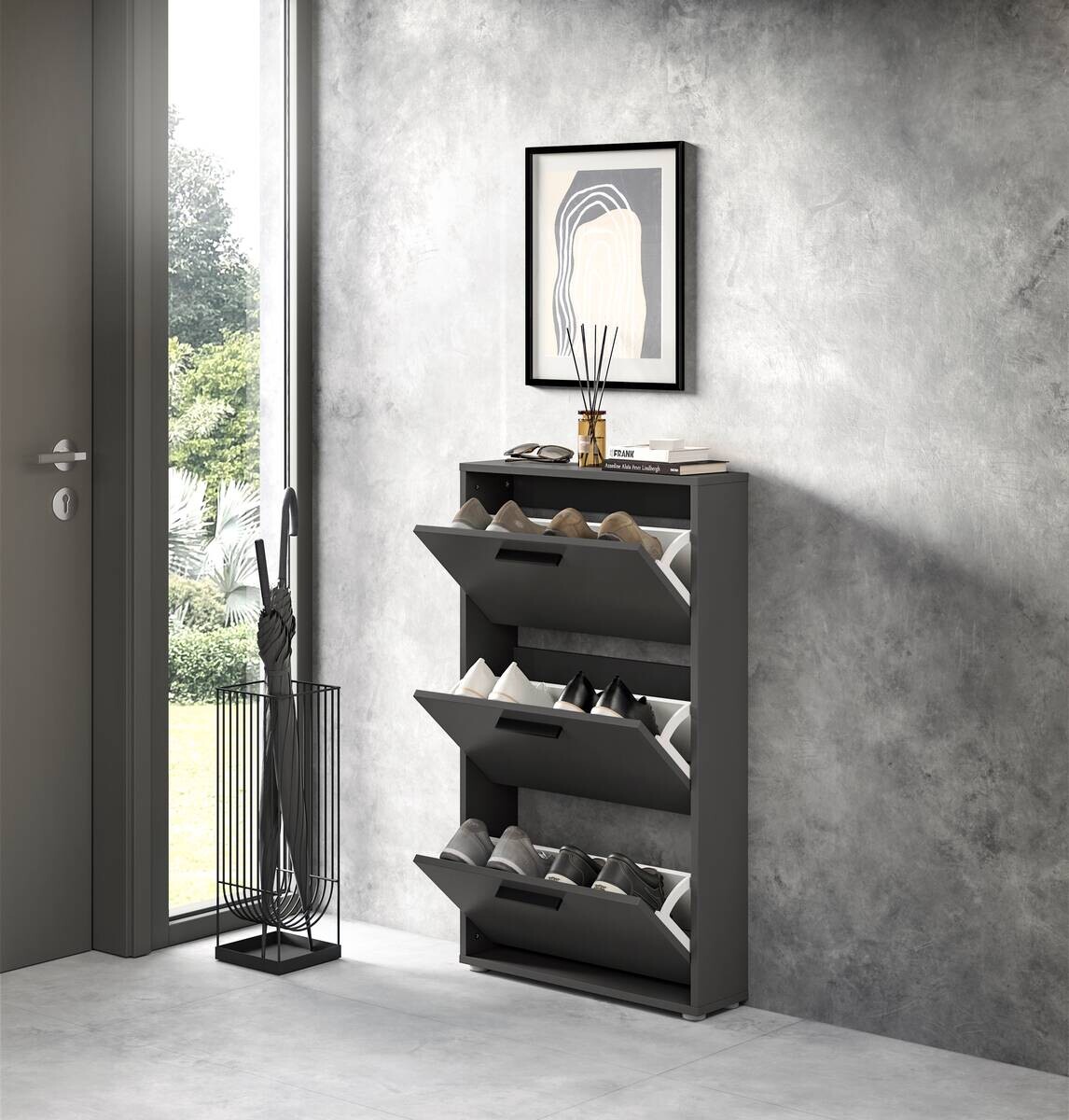 Schuhkipper SAM anthrazit B/H/T: ca. 59x103x17 cm