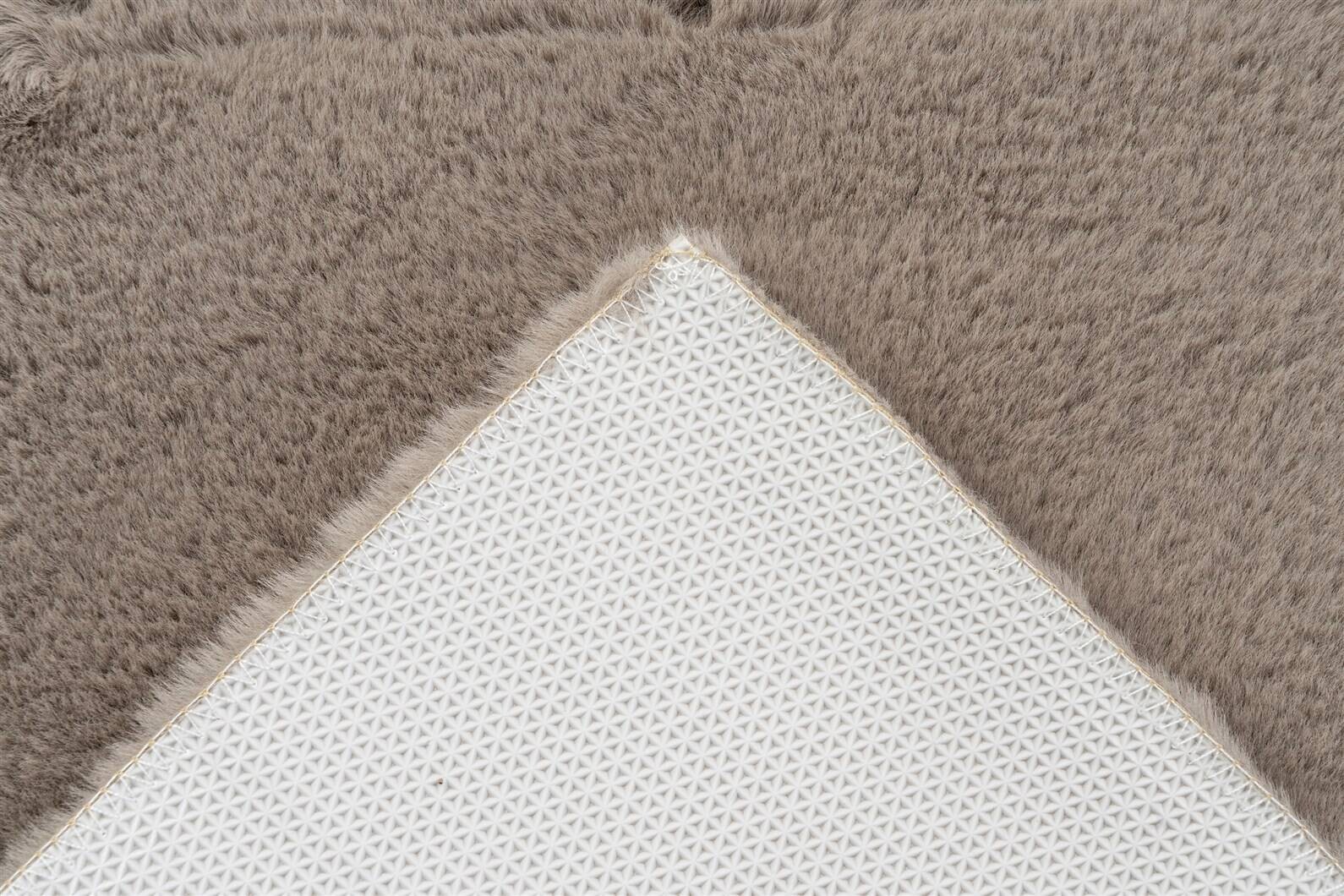 Kayoom Kurzflorteppich Badematte Rabbit Light 225 sand B/H/L: ca. 50x2,4x90 cm