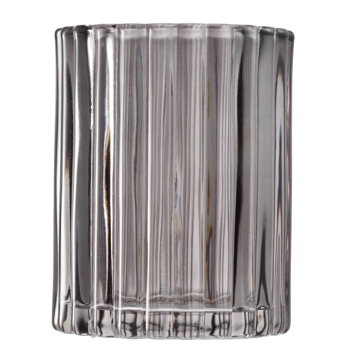 POCOline Zahnputzbecher grau Glas B/H: ca. 7x9 cm