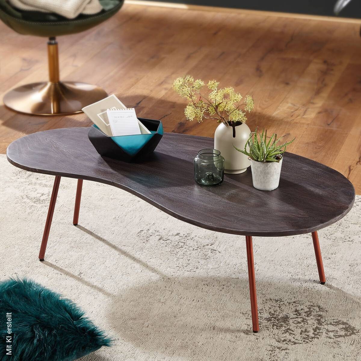 Couchtisch grau B/H/T: ca. 122x34x63 cm