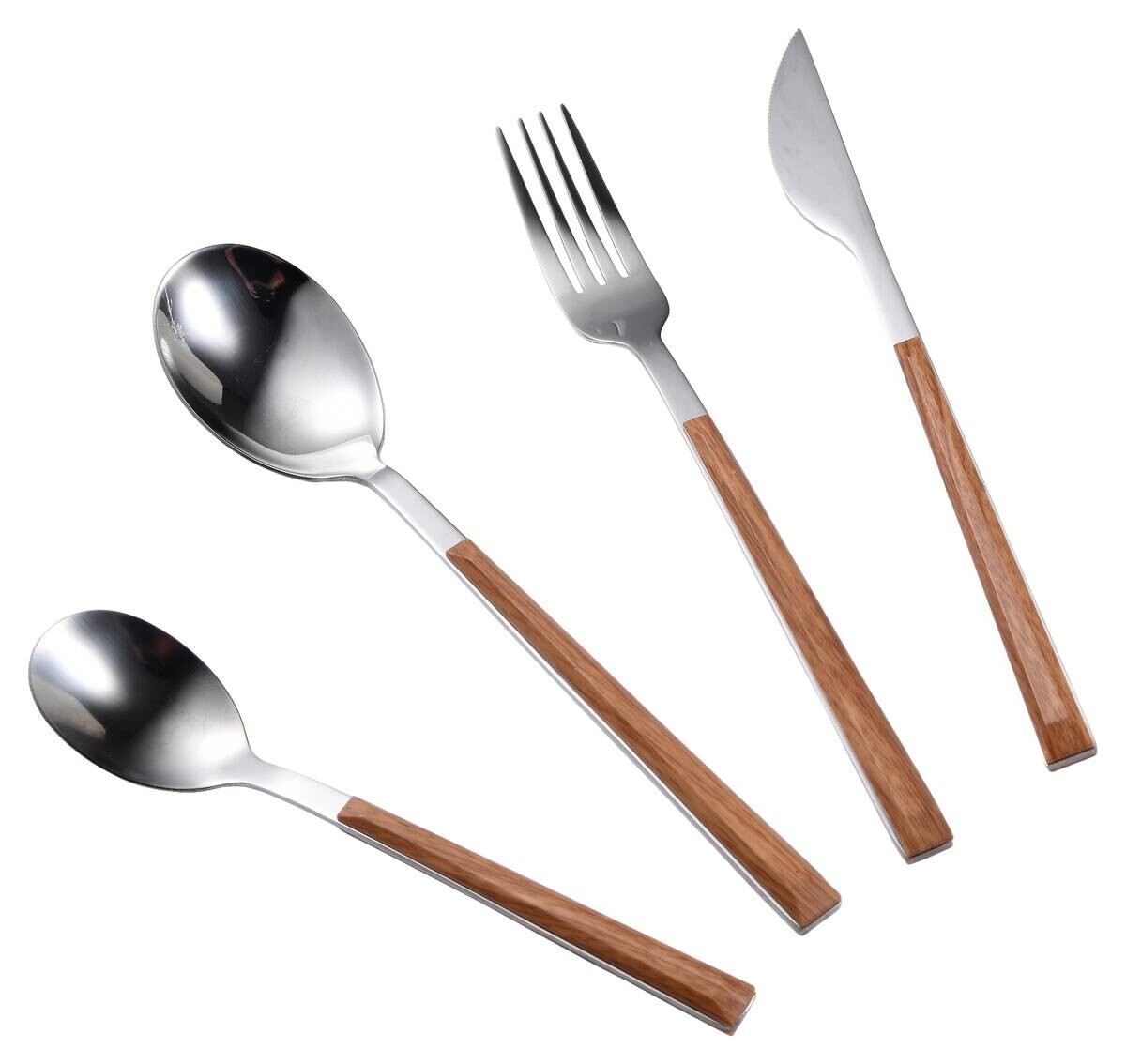 BERGNER Besteckset NATURALLY silber Kunststoff 24 tlg