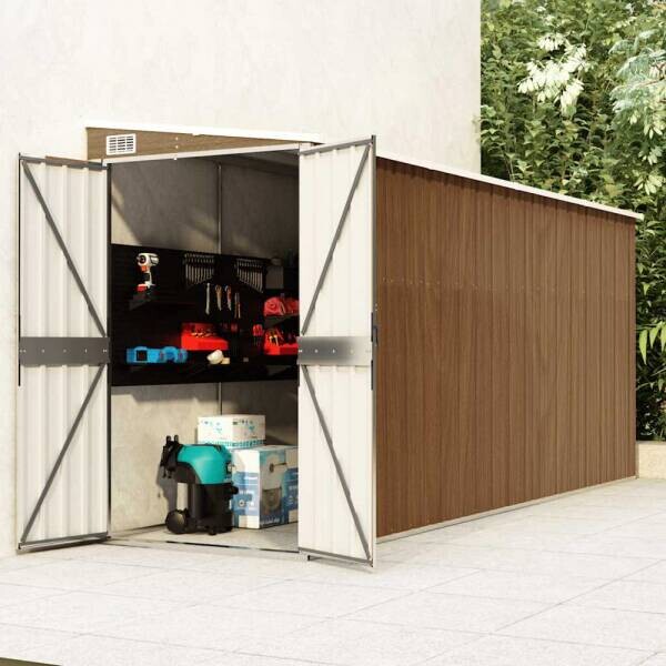 vidaXL Gartenhaus braun B/H/T: ca. 118x178x382 cm