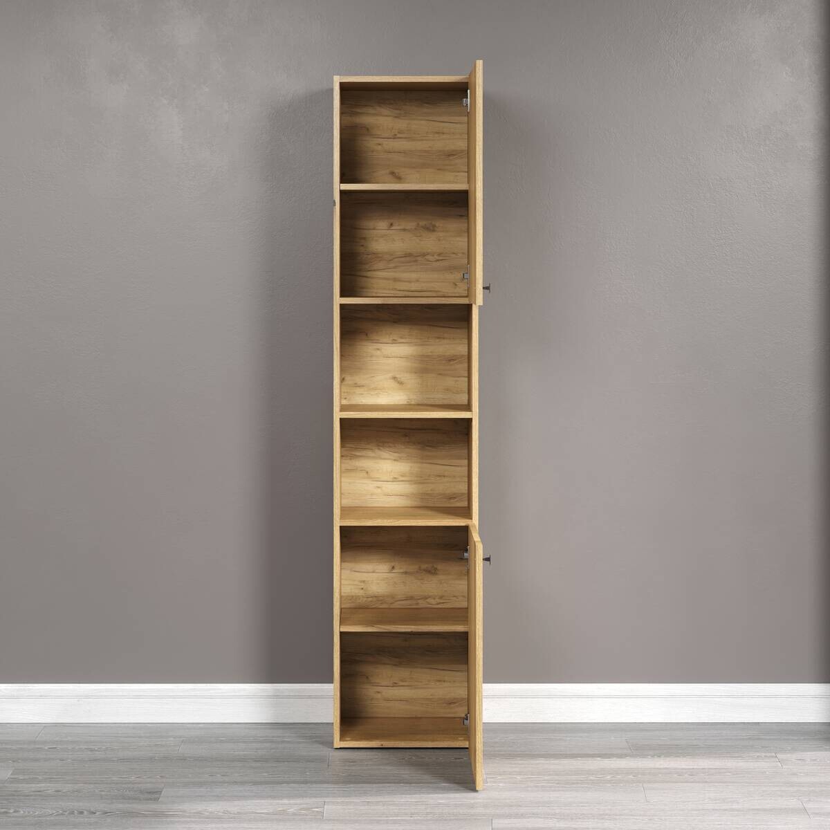 Hochschrank Pure Bliss Eiche Evoke Oak Nachbildung schwarz B/H/T: ca. 40x186x31 cm
