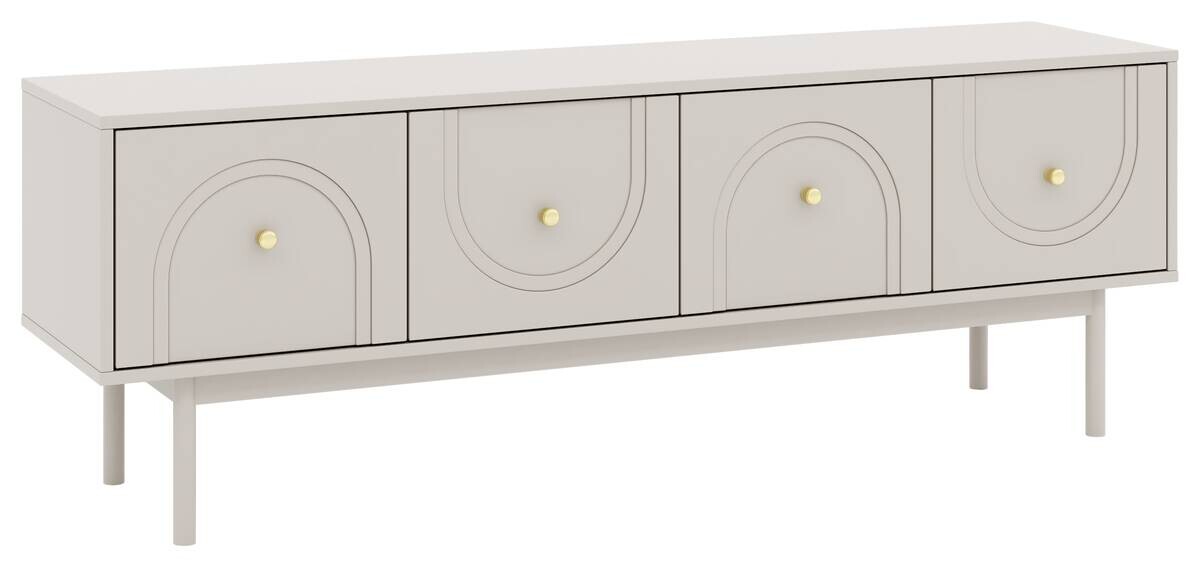 Lowboard MAZOMA Eiche Kaschmirgrau Nachbildung gold Optik B/H/T: ca. 154x53,5x39 cm
