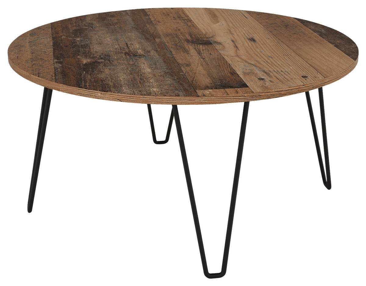 Couchtisch FLAIR Eiche Old Wood Nachbildung schwarz pulverbeschichtet