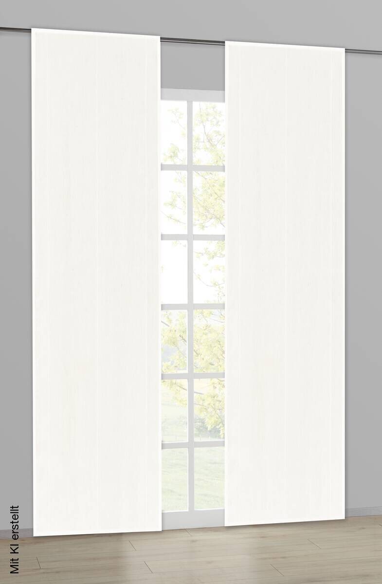 Schiebevorhang Olivia offwhite B/L: ca. 60x245 cm
