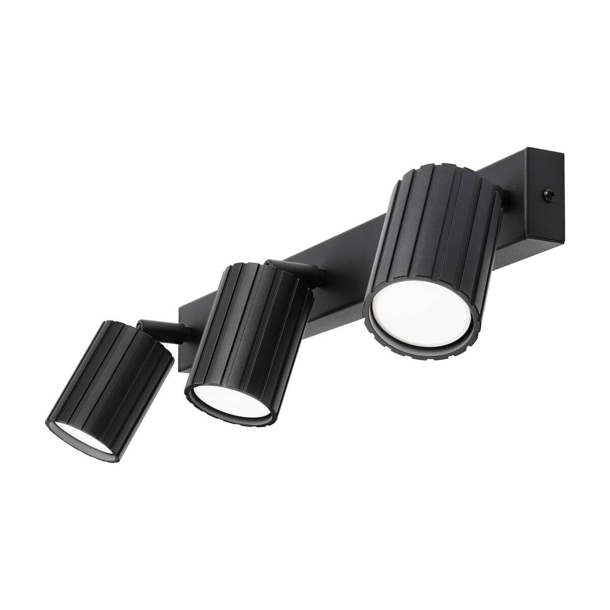 Lamkur Strahler Prisma schwarz Stahl B/H/L: ca. 6,5x16,5x45 cm 3 Brennstellen