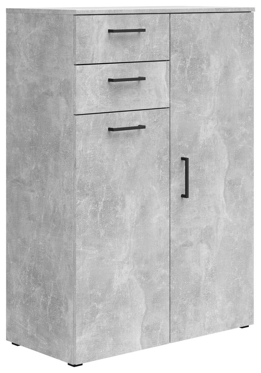 Kommode Multi-Stauraum Typ 32 Beton Optik B/H/T: ca. 80x115x40 cm