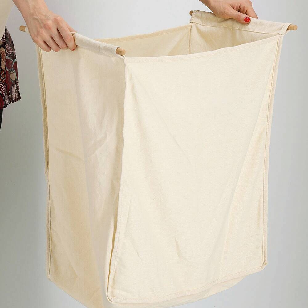 Zeller Wäschesammler natur Baumwolle B/H/L: ca. 33x61x535 cm