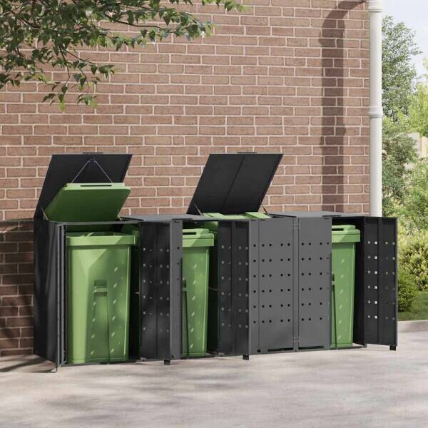 vidaXL Mülltonnenbox anthrazit