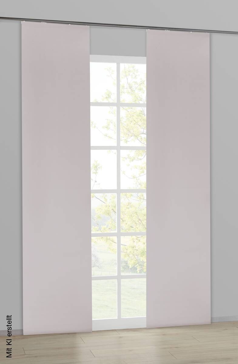 POCOline Schiebevorhang Neapel Silbergrau B/L: ca. 60x245 cm