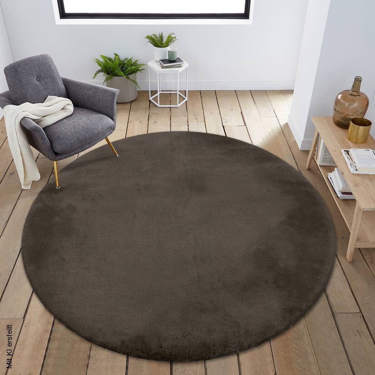 Kunstfell Moyo braun D: ca. 160 cm