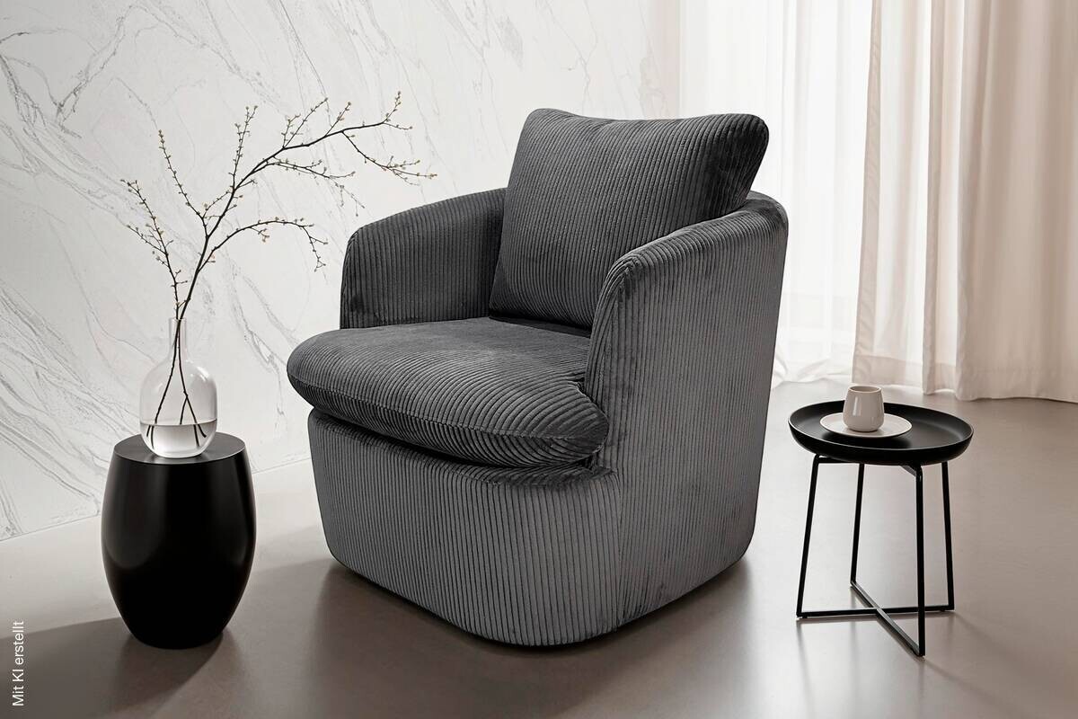 byLIVING Sessel HARMONY B/H/T: ca. 72x69x77 cm