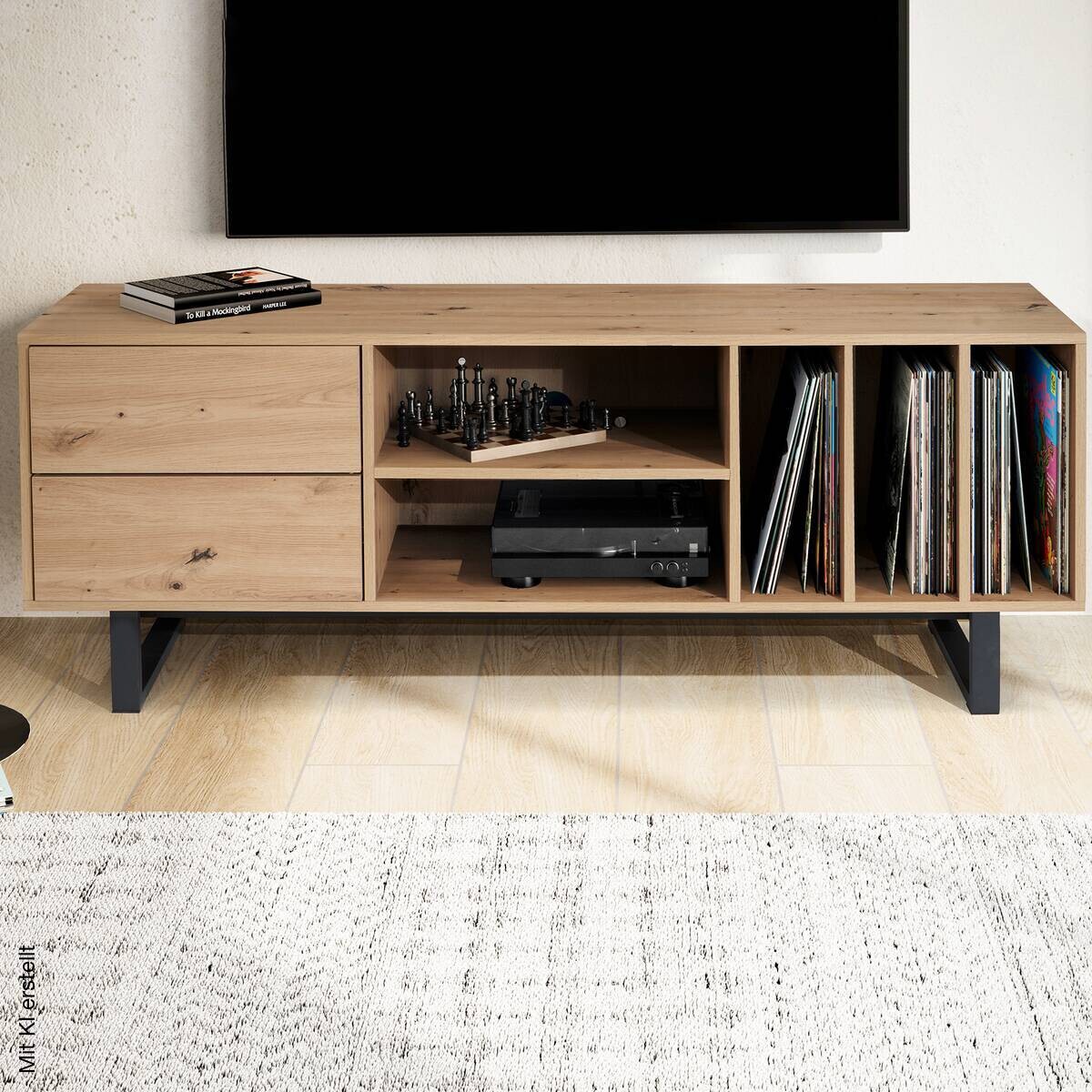 Lowboard Eiche Optik B/H/T: ca. 150x55x40 cm