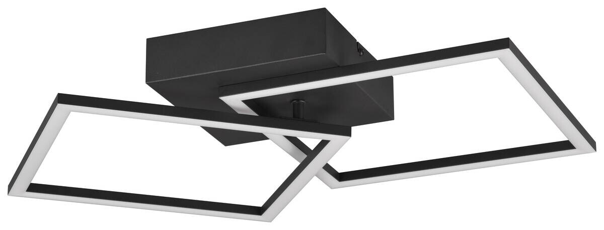 Reality LED-Deckenleuchte Trail schwarz Metall B/H/T: ca. 45x40x7 cm