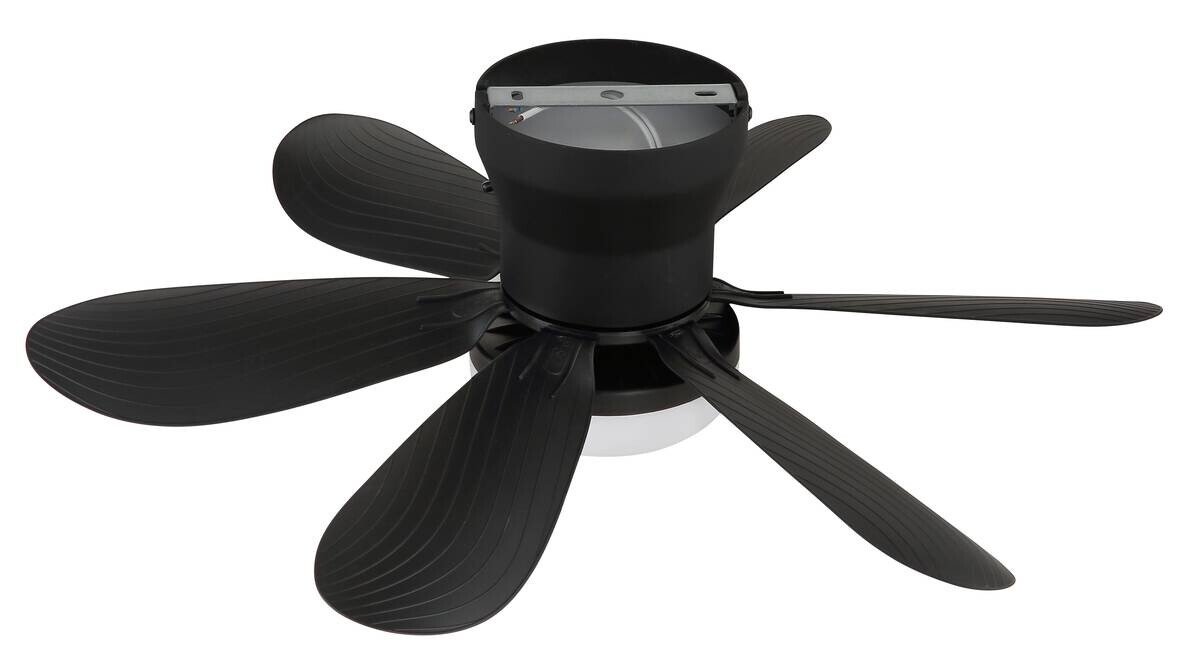 GLOBO LED-Deckenventilator Opal schwarz H/D: ca. 16,5x51 cm max. 5 W