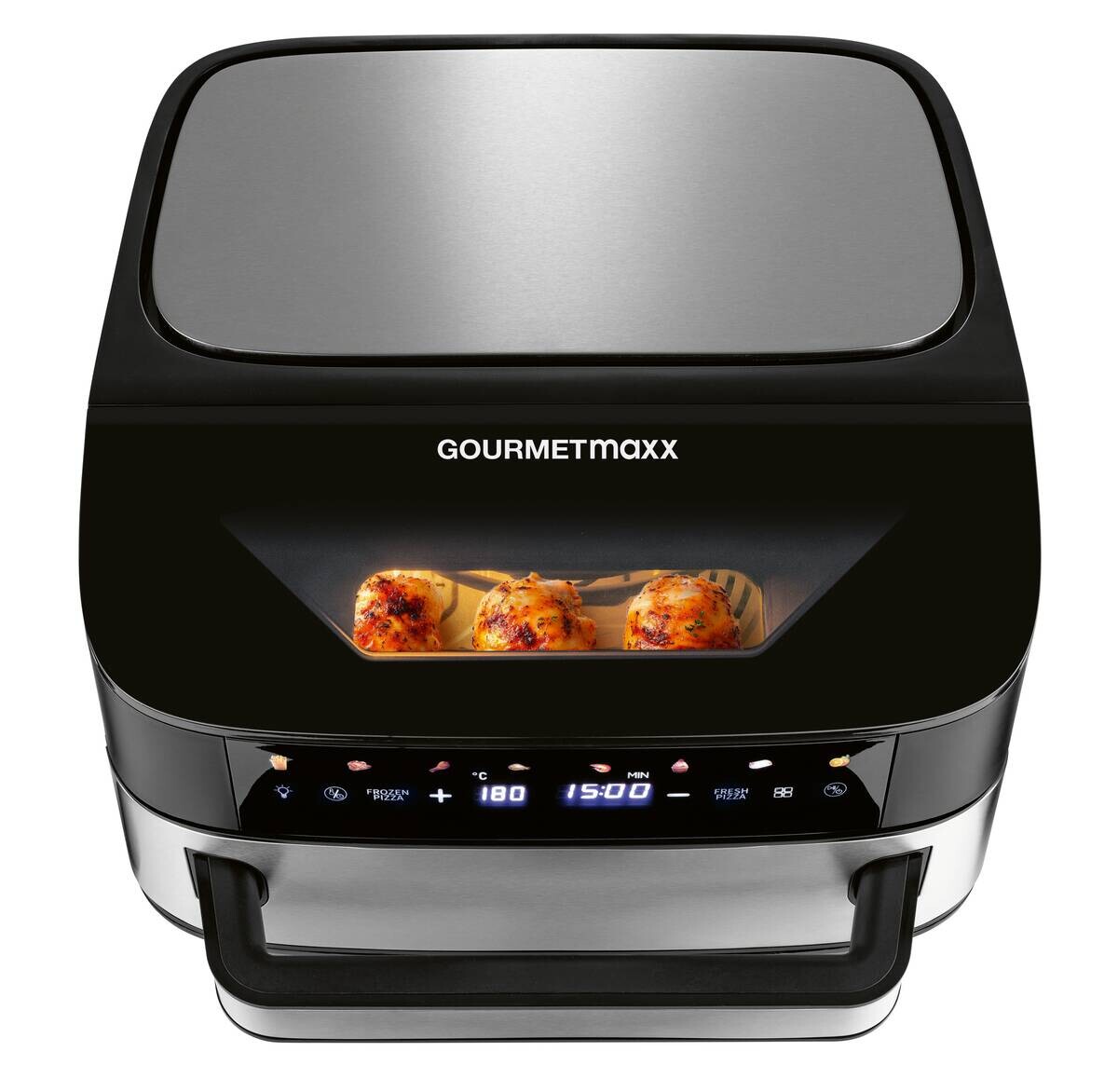 GOURMETmaxx Heißluftfritteuse XXL schwarz Edelstahl B/H/L: ca. 41x24x32,5 cm ca. 7 l