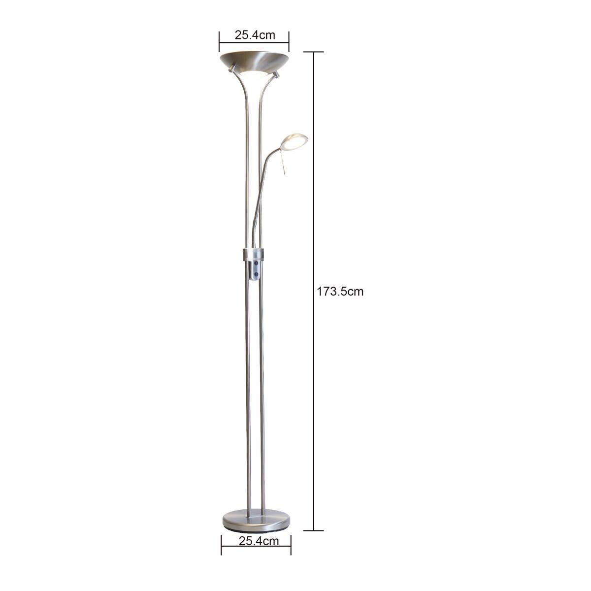 POCOline Stehlampe Lobo nickel Metall Acryl H/D: ca. 173x26 cm