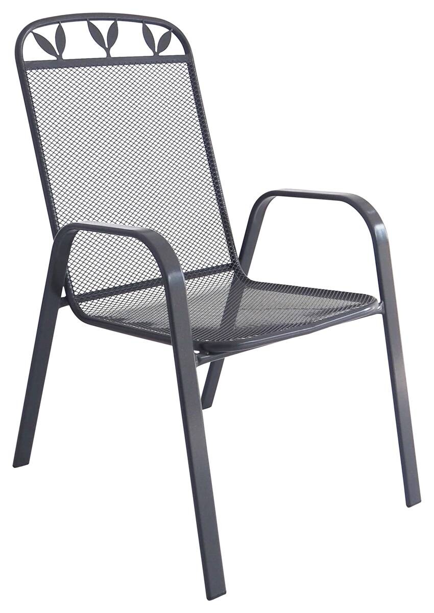 POCOline Stapelsessel Pia grau Metall B/H/L: ca. 55x98x74 cm
