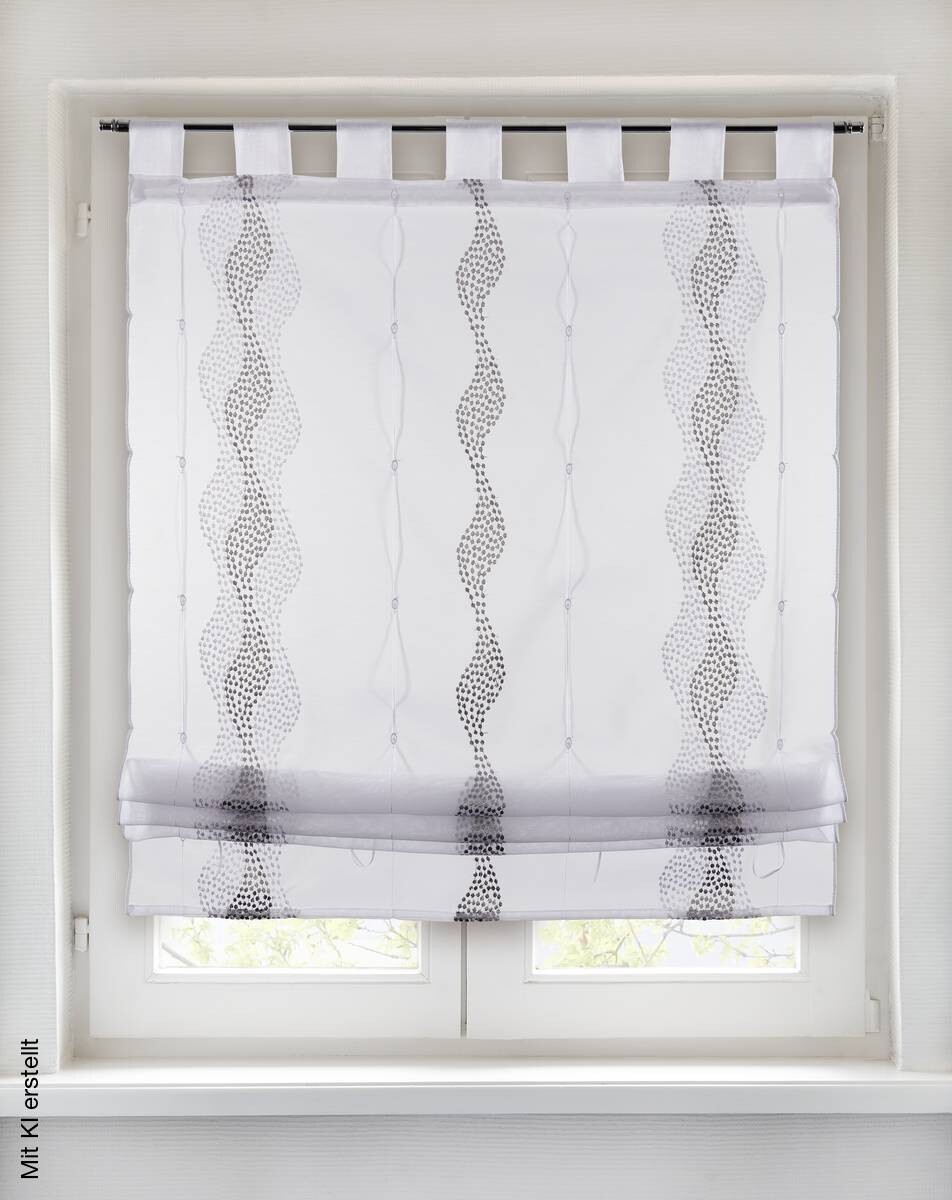 POCOline Bändchenrollo Romina grau B/L: ca. 100x140 cm