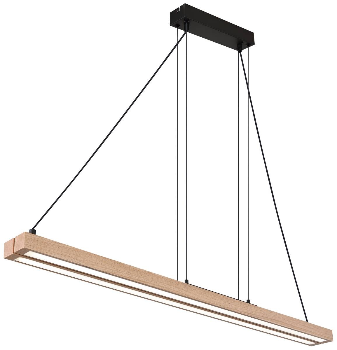 GLOBO Pendelleuchte mattschwarz MDF Metall Kunststoff B/H/T: ca. 7x120x171 cm 1 Brennstellen