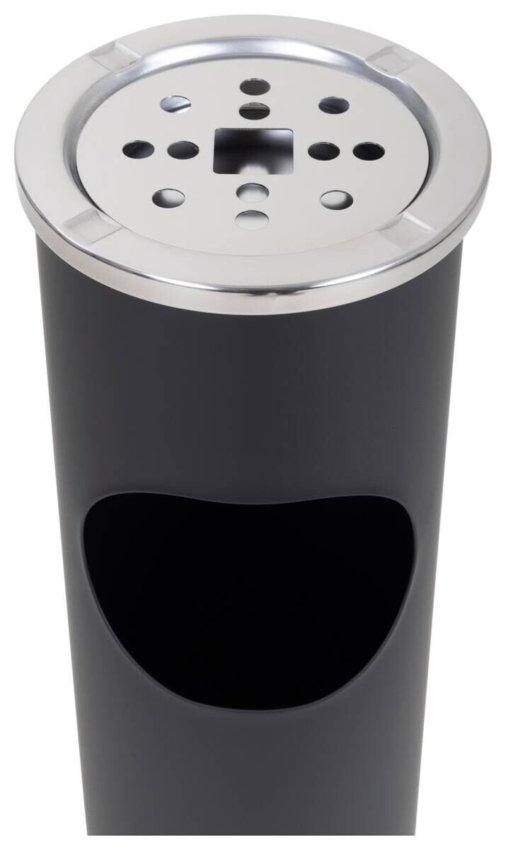 Aschenbecher schwarz Metall