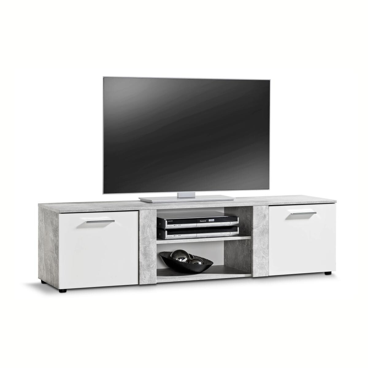 TV-Lowboard Trentino Beton Optik weiß B/H/T: ca. 160x42x40 cm