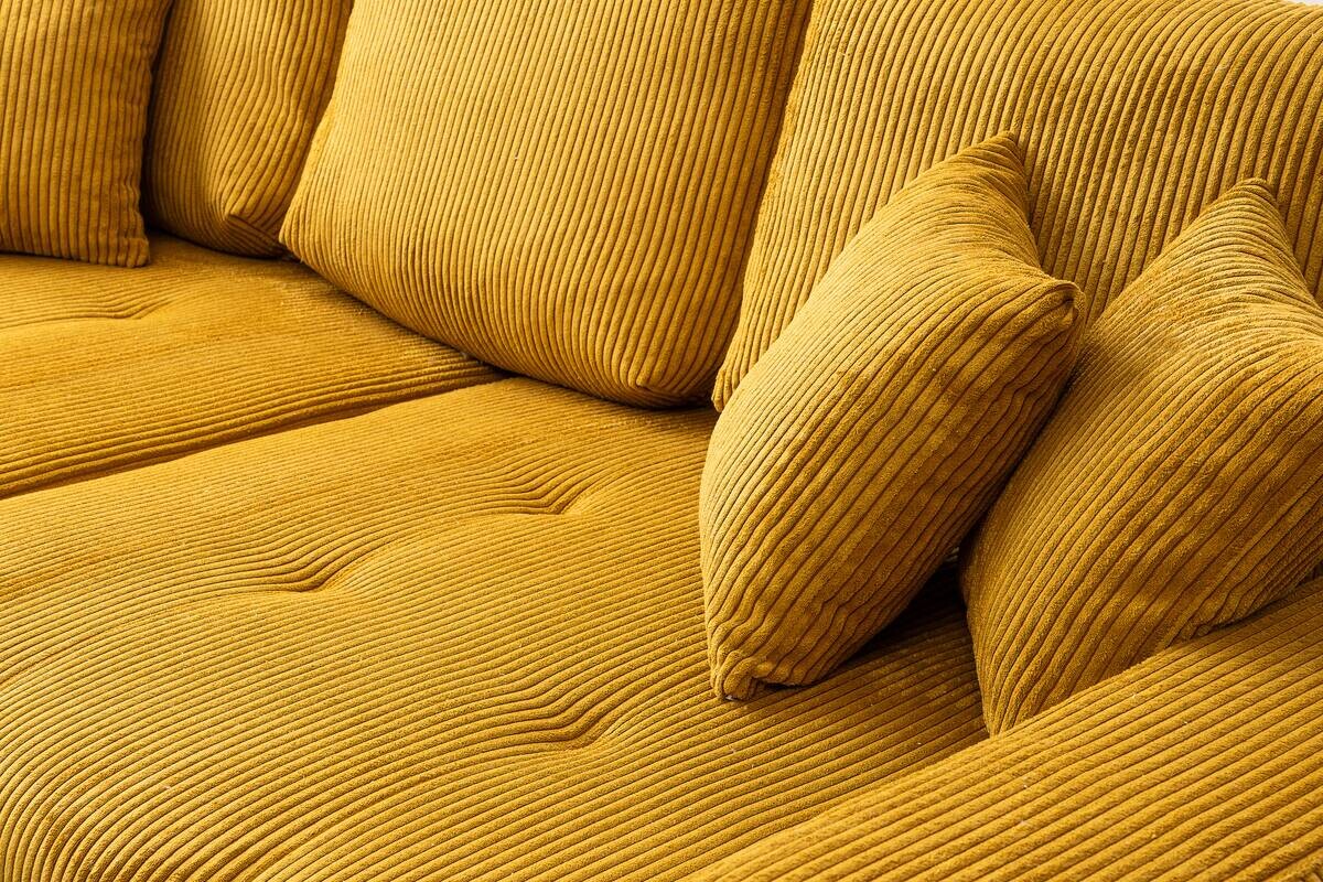Big Sofa senf Microfaser B/H/T: ca. 248x80x114 cm