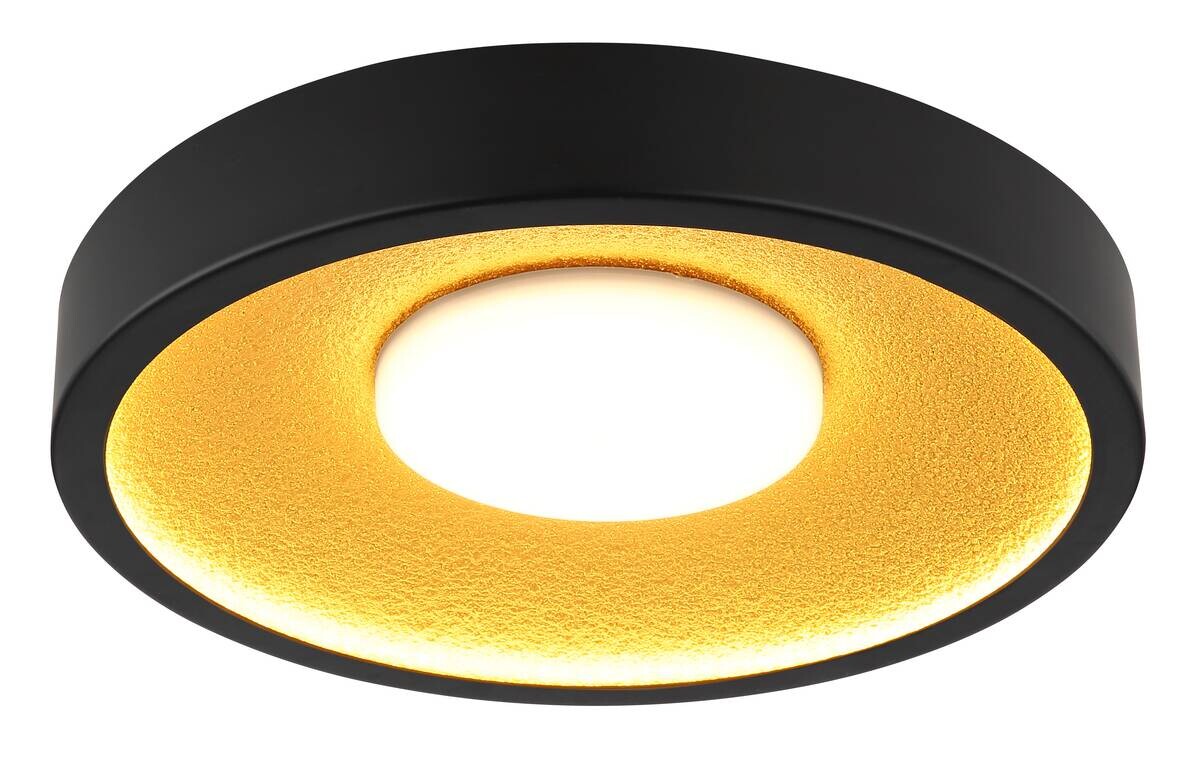 GLOBO Deckenventilator schwarz gold Kunststoff Metall B/H/L: ca. 11x42,5x42,5 cm