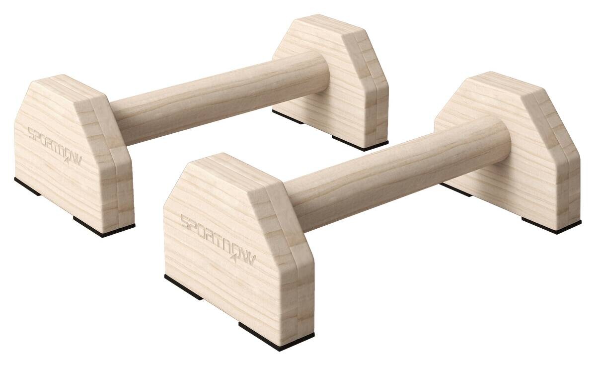 SPORTNOW Liegestützgriffe natur Buche B/H/L: ca. 13x10x30 cm