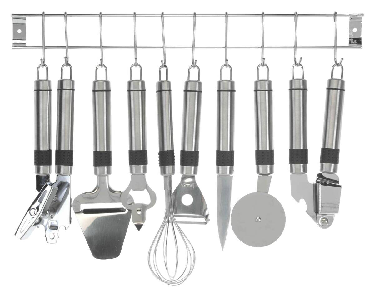 Küchenhelferset silber Edelstahl L: ca. 42 cm