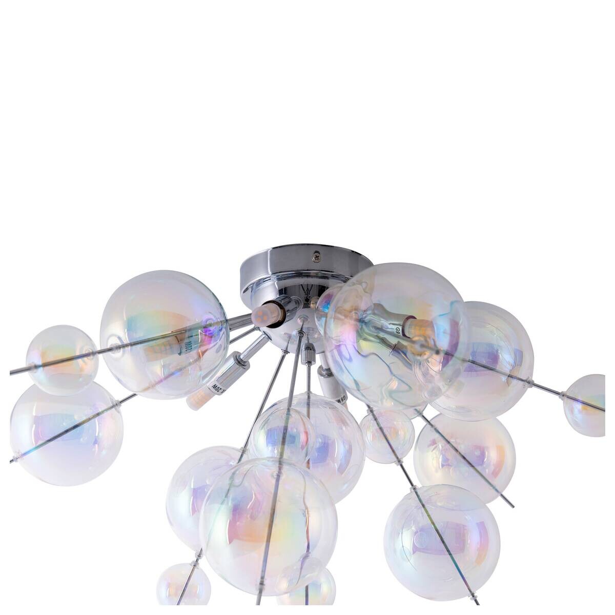 Näve Leuchten Deckenleuchte 1085130 multicolor Metall Glas B/H/T: ca. 57x38x57 cm G9 6 Brennstellen