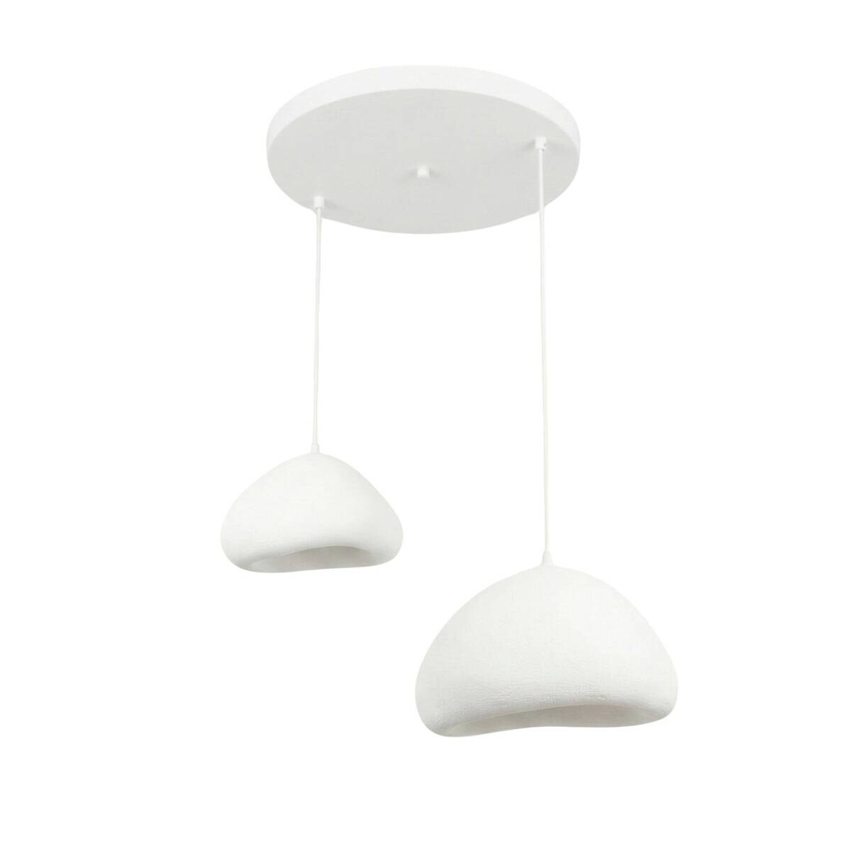 Opviq Pendelleuchte weiß B/H/T: ca. 70x115x70 cm E27 2 Brennstellen