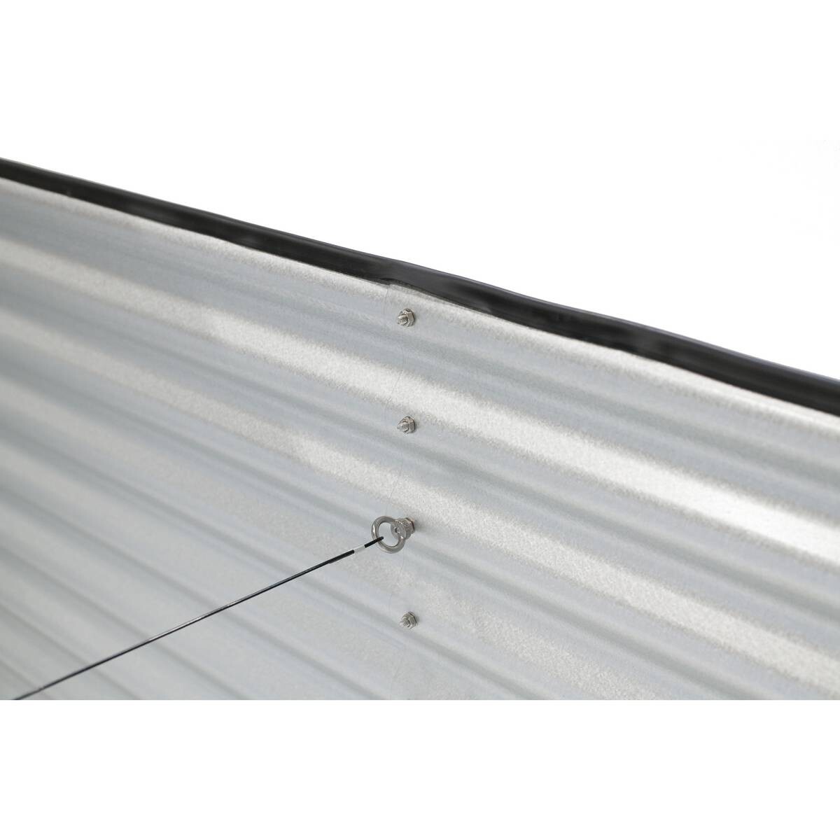 Westmann Hochbeet Oval silber Metall B/H/L: ca. 80x82x240 cm