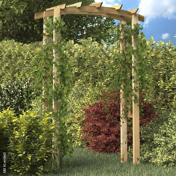 Gartenbogen braun B/H/T/L: ca. 210x150x60x60 cm