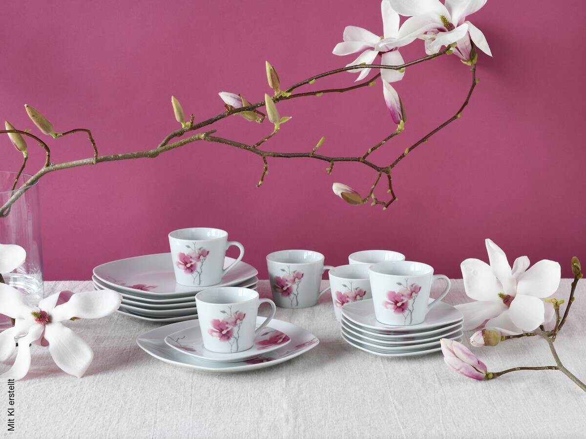 CreaTable Kaffeeservice Amelie multicolor Porzellan 18 tlg.
