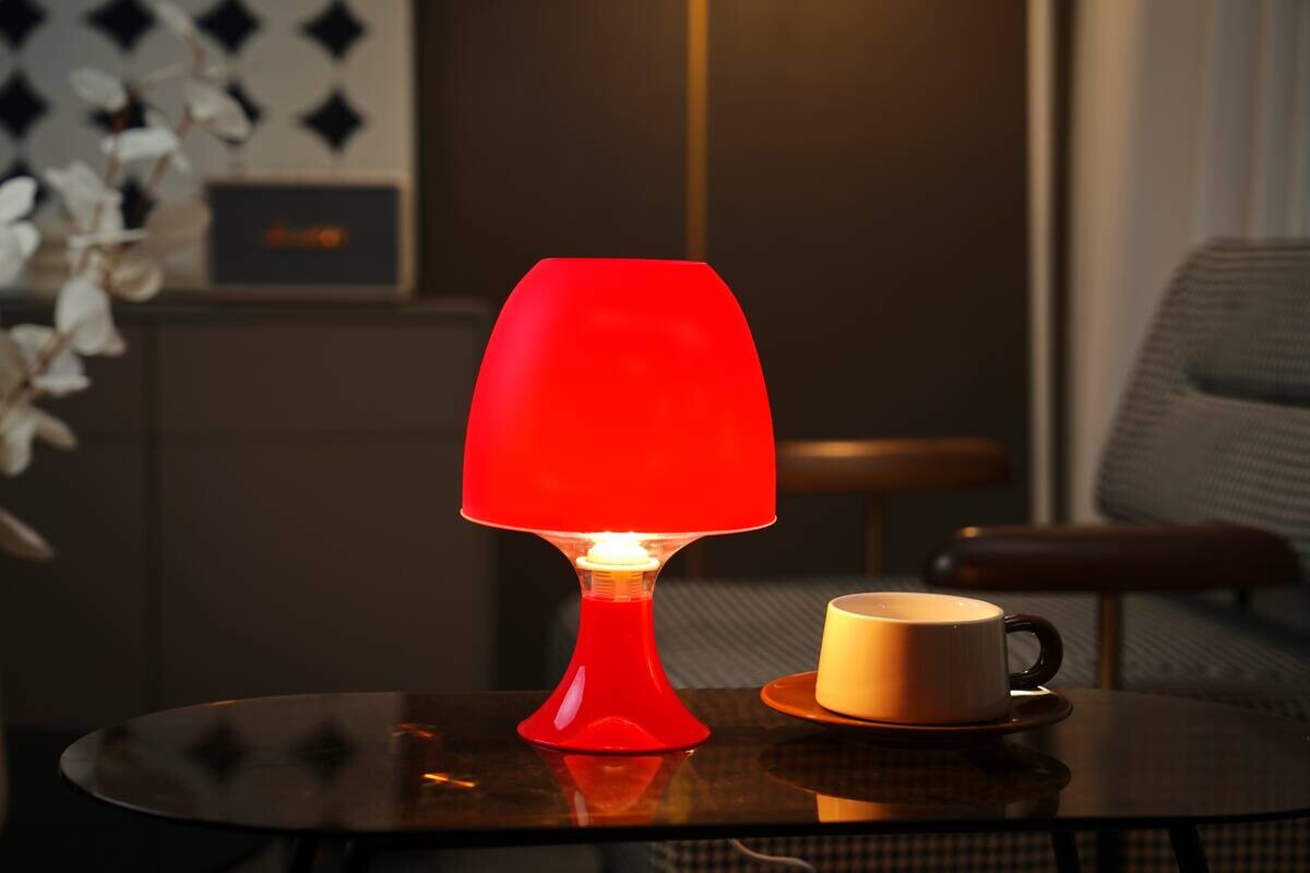 POCOline Tischleuchte Sveta rot Kunststoff H: ca. 24 cm E14 1 Brennstellen