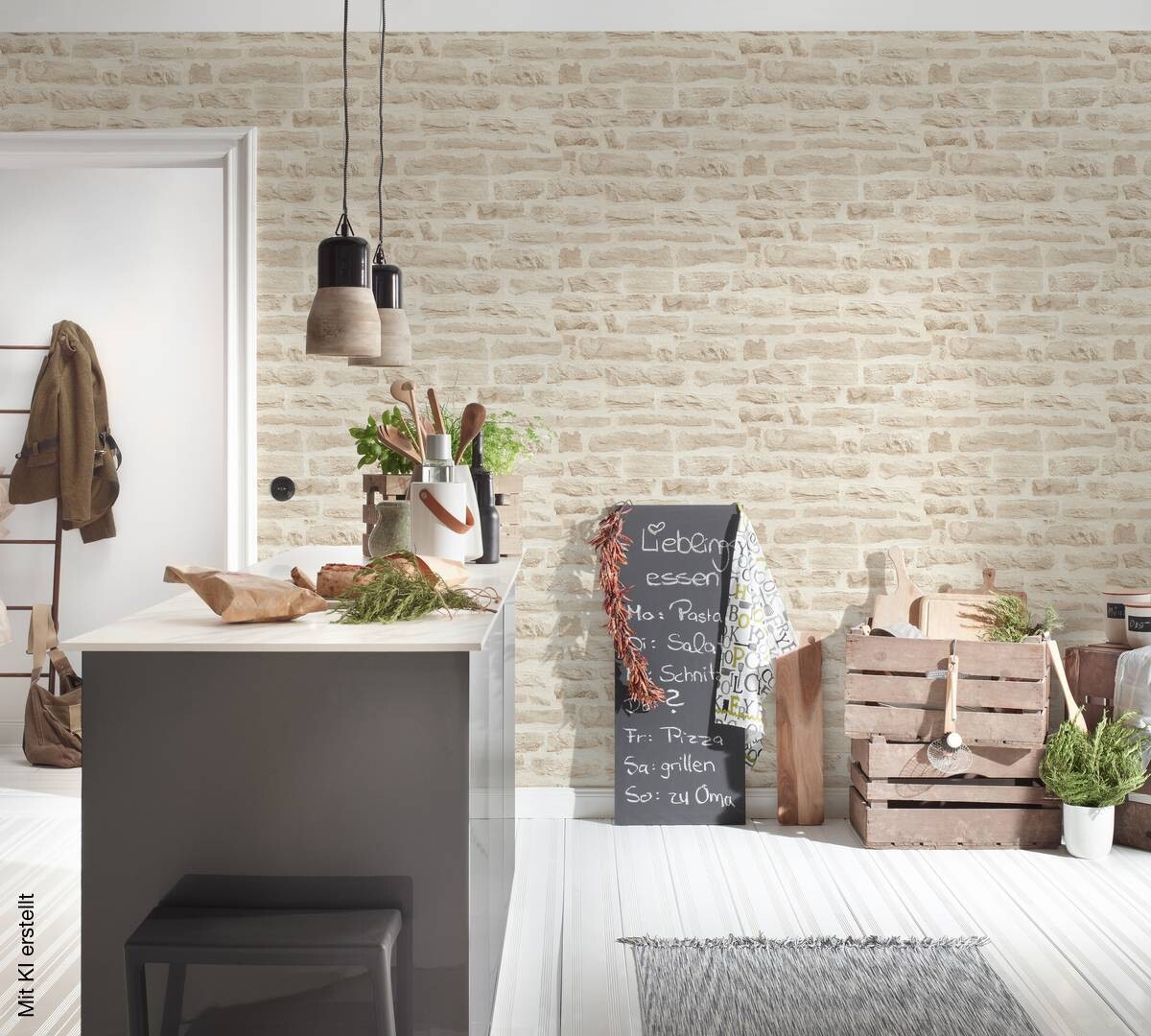 A.S.Creation Vliestapete Best of Wood`n Stone 2nd Edition Steine beige creme B/L: ca. 53x1005 cm